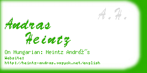 andras heintz business card